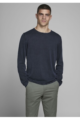 Jack & Jones Soluk Efektli Kazak-leo 12174001 Navy Blazer Mavi