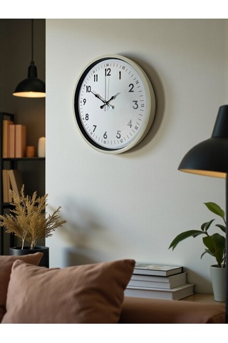Mcg 36 Cm Krem Dekoratif Duvar Saati Çok Renkli 25223889
