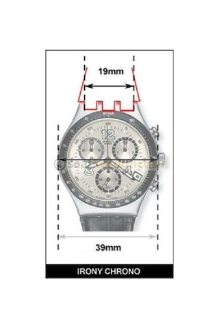 Swatch Ycs Modeli 19mm Desensiz Siyah Saat Deri Kordonu