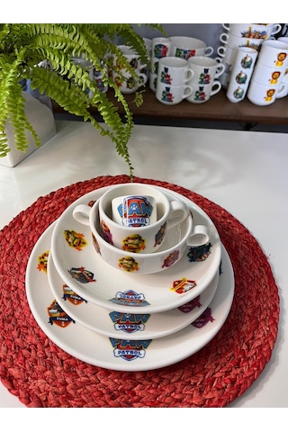 6 Parça Paw Patrol Model Çocuk Bebek Yemek Takımı Beslenme Seti Çok Renkli