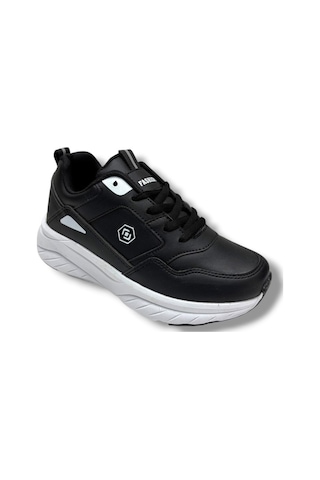 Queen Step 2105-26 Cilt Deri Anatomik Kadın Sneaker Siyah Beyaz 36-40 Siyah