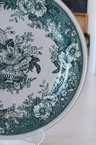 Balmoral Antika Porselen Servis Tabağı Yeşil Yeşil