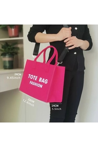 Fastbuy Awesomestore Kadın Keçe Çanta - Yumuşak Siyah El Çantası Seyahat İş Günlük Kullanım Açık Kahverengi Açık Kahverengi