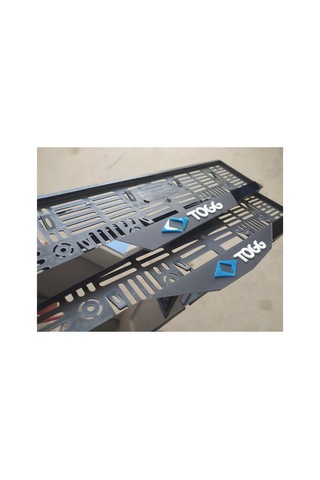 Togg Kabartma Yazılı Takmatik Mat Pleksi Plakalık 2 Adet 3d Piano Black - 667296706
