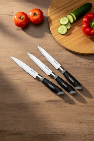 Bernardo Maestro 10 Parça Bıçak Seti Gümüş -  Siyah