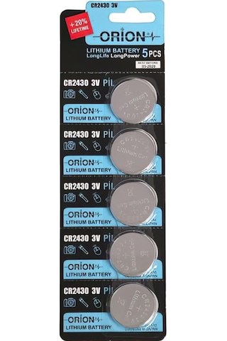 Orion CR2430 3V Lityum Düğme Pil 5'li