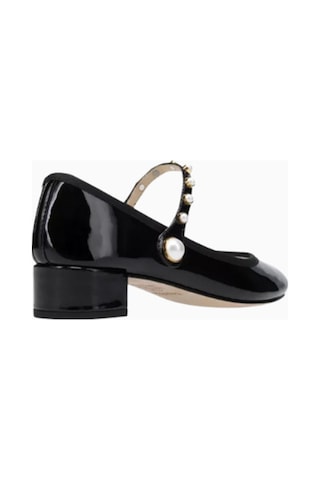 Repetto Rose 30 Mary Jane Pumps, Parlak Deri, Inci Detaylı, 30mm Topuk, Zarif Fransız Tasarımı Siyah