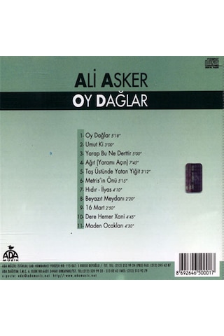 Ali Asker - Oy Dağlar (Cd)