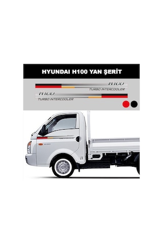 Hyundai H100 - Yan Kapı Sticker - Set - Emhy10102H
