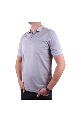 Twister Jeans Twister 2304 Gri Günlük Kısa Kol Normal Kesim Pamuklu Polo Yaka Erkek Tişört Gri