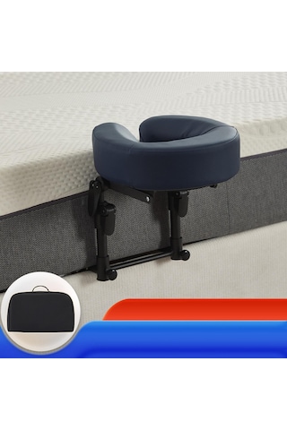 Fashioncha Masaj Kafalık Yatak İçin Taşınabilir Ayarlanabilir Açı Taşıma Çantası Aksesuarları Ofis Ev İçin Gri Mavi