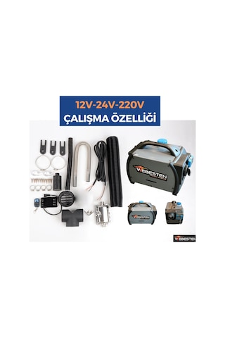 Webasto Muadili Bluetooth Özellikli 12-24-220 V Çanta Tip Dizel Isıtıcı