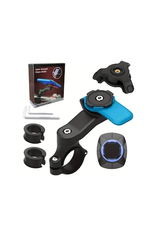 Xuweiwei Motosiklet Bisiklet Telefon Tutucu Kırmızı Yuvarlak Şok Emici 360 Döner Direksiyon Kelepçesi Titreşim Yalıtıcı