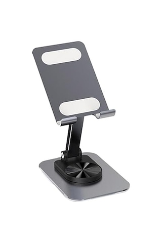 Telefon Standı Çok Yönlü 360 Dönebilen Metal Gövdeli Ayarlanır Ve Katlanır Masa Üstü Kullanımı Için Tüm
