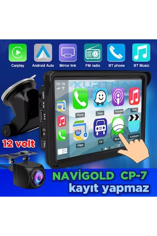 Otomobil 7 İnç Dokunmatik Android Auto Carplay Ekran Aux-bt-fm