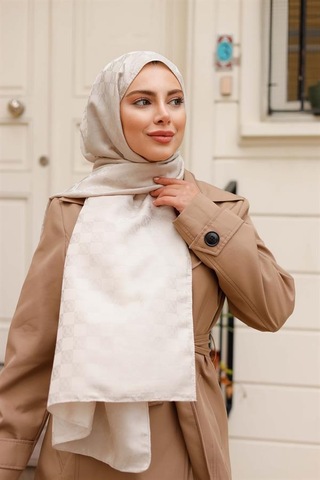 Dama Desen Şal Taş Çok Renkli