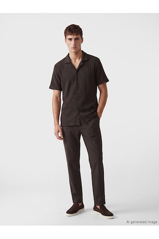 Lcw Vision Kahverengi Regular Fit Erkek Gömlek
