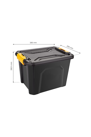 Kamp Malzemeleri Düzenleyici Derin Organizer Set 18 Litre X 4 Ad Siyah