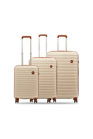 Ground Line Style 3'lü Set Valiz 10663 Kemik-taba