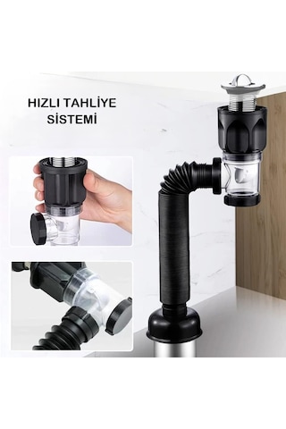 Mutfak Ve Banyo İçin Koku Ve Tıkanma Önleyici Lavabo Gider Borusu