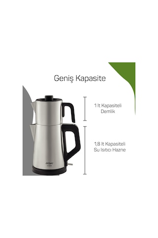 Arzum AR3129 Deminde 1.8 L 1800 W Çay Makinesi