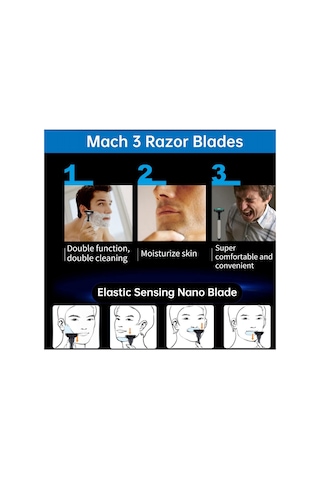 32 Adet Jilet Bıçağı Yedekleri Manuel Mach 3 Bıçak Yedekleri