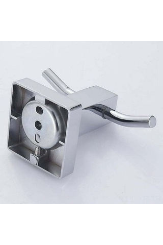 Fortunelane Krom Kaplama Bakır Çift Kanca, Kare Modern Havlu/elbise Tutucu - Zincir Alaşımlı Banyo Duvar Kurulu, Dayanıklı Diğer