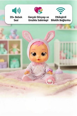 Gıoc-hı Prezıosı Cry Babies Lisanslı 20+ Ses Efektli Ağlayan Ve Emzikli Yeni Doğan Bebek Seti
