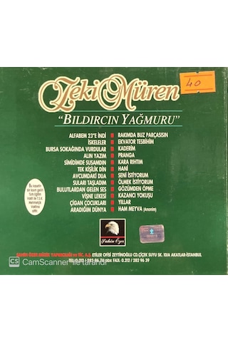 Plak Değildir Cd Dir Cd Zeki Müren Bıldırcın Yağmuru Cd