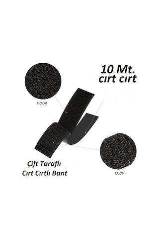 10 Metre Cırt Cırtlı Bant - Kaliteli Cırt Bant - Çırt Çırt Band (269285050)