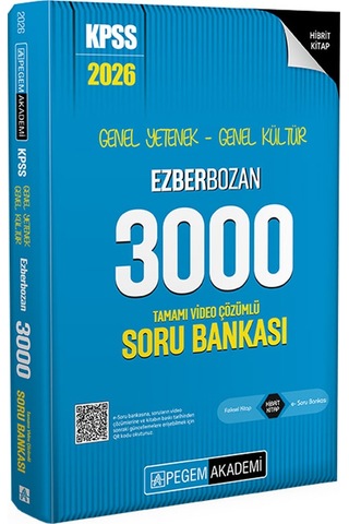 Pegem 2026 Kpss Genel Yetenek Genel Kültür Ezberbozan 3000 Soru Bankası Tek Kitap Pegem Akademi