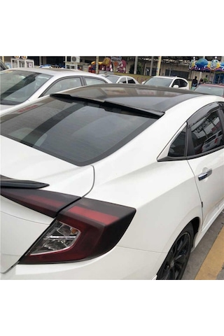 Honda Civic Cam Üstü Yay Spoiler Parlak Siyah Renk Fc5 2016-2021