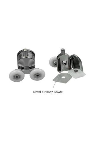 Duşakabin Tekerleği Rulman Metal Gövdeli 8 Li Set Teker Çapı 22 M Krom