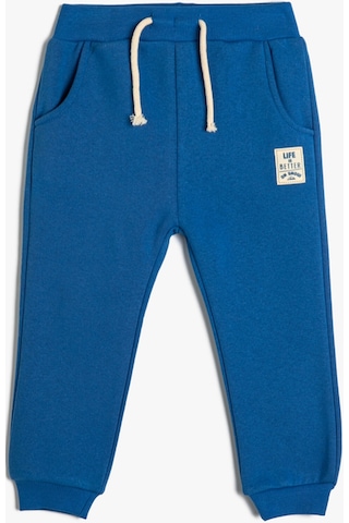 Koton Jogger Eşofman Altı Aplike Detaylı Beli Bağlamalı Şardonlu Mavi 4wmb40158tk 4WMB40158TK601 Mavi