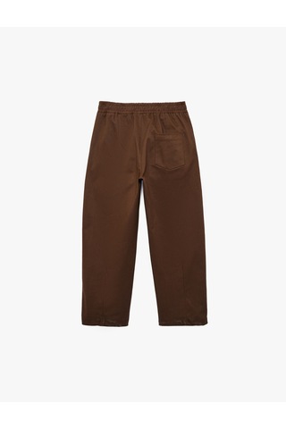 Koton Balon Pantolon Oversize Pile Detaylı Pamuklu Kahverengi 7wkb40015tw Kahve