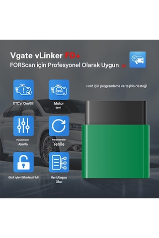 Vlinker Fd+ Obd2 Araç Teşhis Cihazı Bluetooth