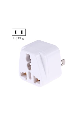 Taşınabilir Evrensel Soket - Abd Fiş Güç Adaptörü Seyahat Şarj Cihazı Beyaz