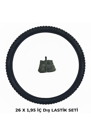 26 Jant Bisiklet İç Dış Lastik Seti - 26x1.95 Dış Lastik + İç Lastik Oto Kalın Sibop