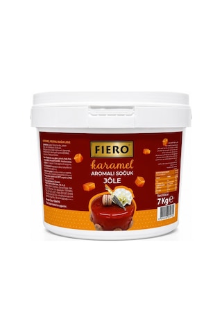 Fiero Soğuk Jöle Karamel 7 Kg Pasta, Cheesecake Ve Tatlılar İçin Profesyonel Parlak Karamel Aromalı Pasta Jölesi