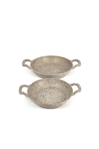 Oms 3729 Döküm Granit 2 Parça Kapaksız Sahan Set 18-20 Cm Kumbeji