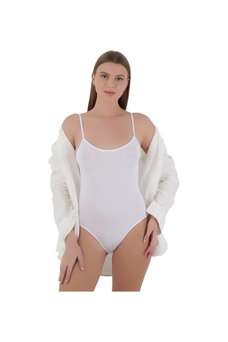 Kadın İp Askılı Çıt Çıtlı Kancalı Body 6'lı Paket Renkli