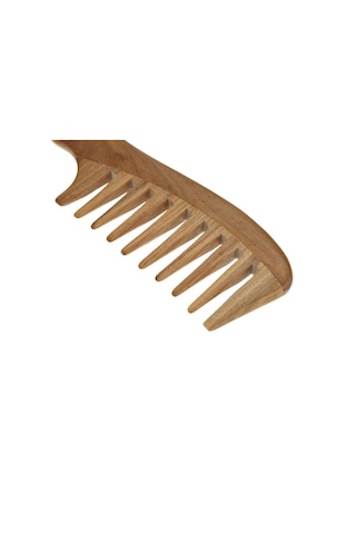 Suofeng Anself Doğal Yeşil Sandalağacı Tarak - El Yapımı Geniş Dişli Masajlı Saç Açıcı, Saç Derisi Bakımı & Katı Ağaç Tarak