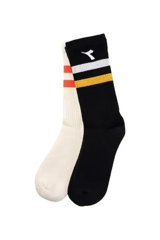 Diadora D202014-976 2 Pack Striped Crew Socks W Kadın Çorap Krem