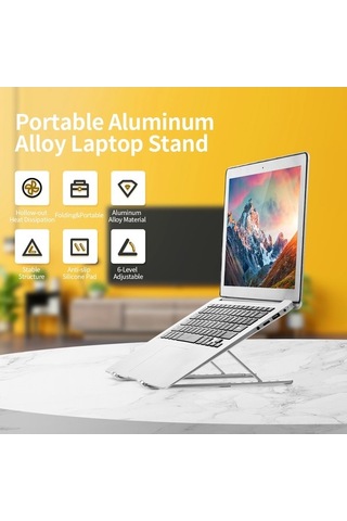 Didadodo 6 Kademeli Modülar Taşınabilir Dizüstü Bilgisayar Standı - Ergonomik Alüminyum Soğutucu