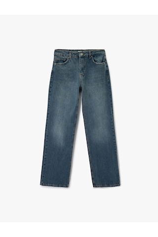Koton Straight Fit Açık İndigo Kadın Jean Pantolon 7wal40009md