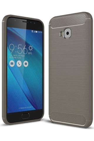 Asus Zenfone 4 Selfie Zd553kl Kılıf Zore Room Silikon Kapak Gri