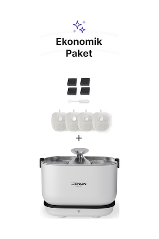 Xenon Smart Akıllı Otomatik Bataryalı Su Sebili Ultra Sessiz Çelik Hazneli Su Pınarı Ve Yedek Filtre 2'li Pet Seti