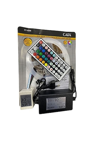 Cata Ct-4558 Rgb Şerit Led Seti 5 Mt Rgb Led+trafo+rgb Kumanda