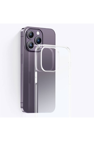 Apple Uyumlu iPhone 14 Pro Max Kılıf Airbagli Şeffaf Darbe Emici Silikon Tasarımlı Recci Clarity Serisi