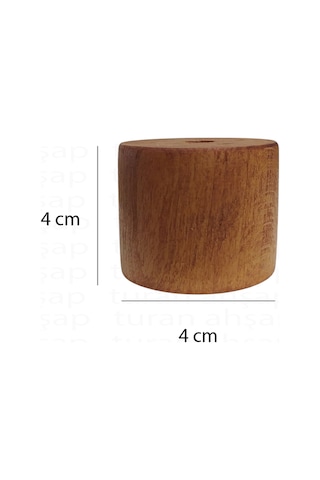 Sandalye - Masa - Mobilya - Ünite - Koltuk- Kanepe- Ahşap Ayak Takoz Yükseltici - 4 Cm Ceviz